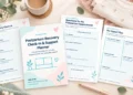 Free postpartum recovery planner printable with check-in, appointment questions, and support planning pages